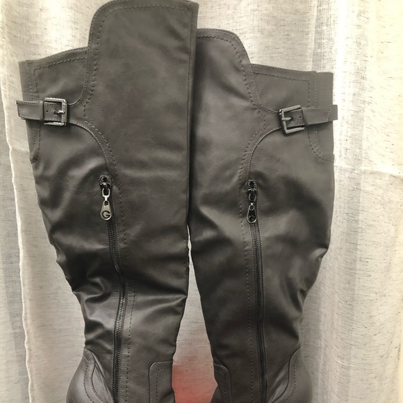 G by Guess Topaz Over the Knee Gray boots 9.5 (WILL SHIP WITHOUT THE BOX) - Picture 7 of 13